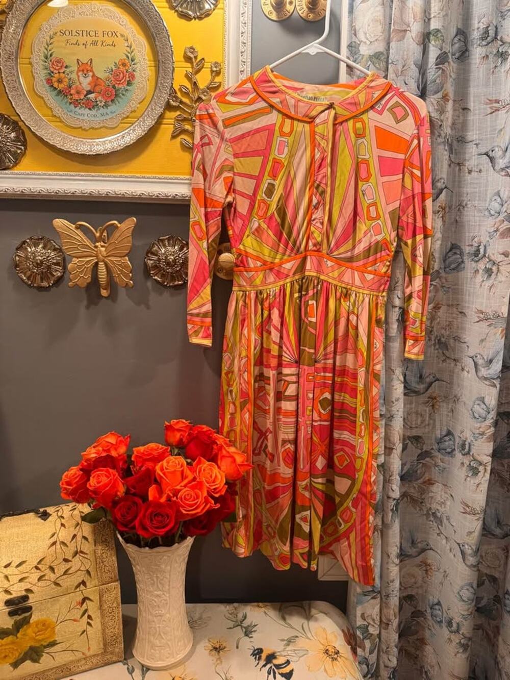 Vintage Emilio Pucci Florence Italy Neiman-Marcus Geometric Print Mini Dress